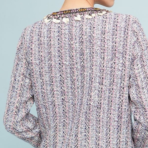 COPY - NWT Summer of Love Embellished Tweed Cardigan Jacket M Pink Floral Boho … - Picture 2 of 11